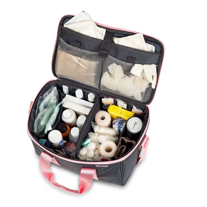 Botiquín Multiusos Multi Elite Bags rosa abierto